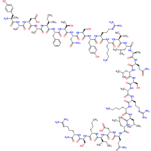 Molecular structure of CJC-1295 No DAC (Mod GRF 1-29) peptide