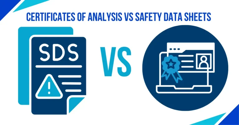 COA vs SDS: certi of analysis and Safety data sheet is important details